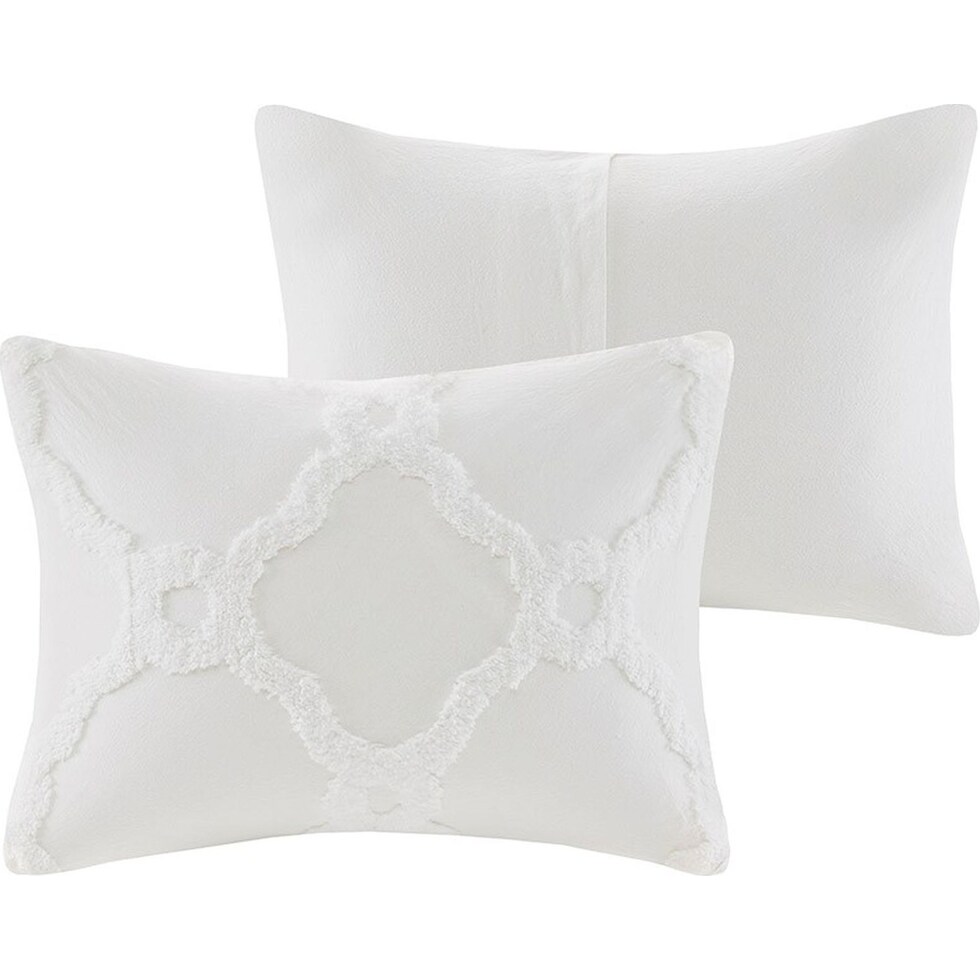 makayla white king california king bedding set   