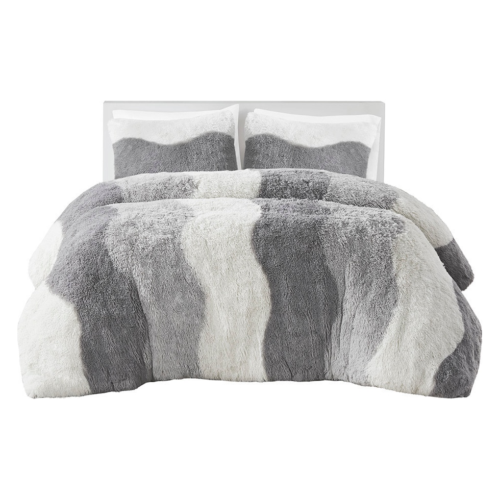 makenna gray full queen bedding set   