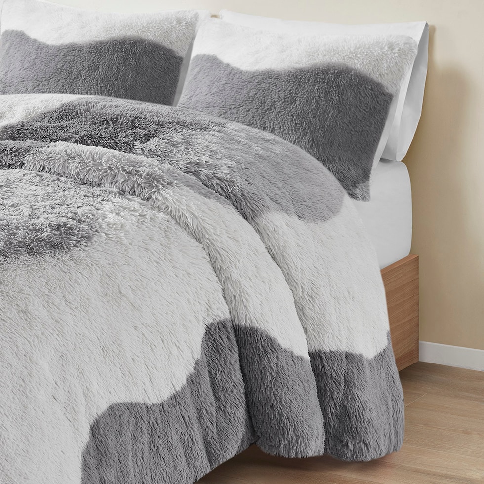 makenna gray full queen bedding set   