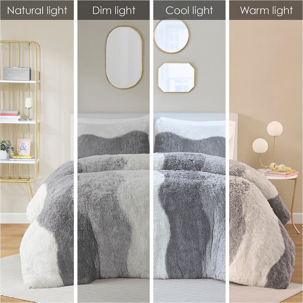 makenna gray full queen bedding set   