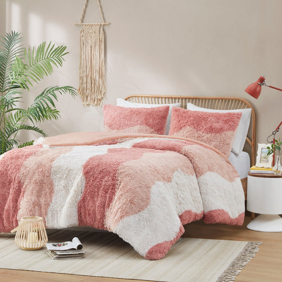 makenna pink king california king bedding set   