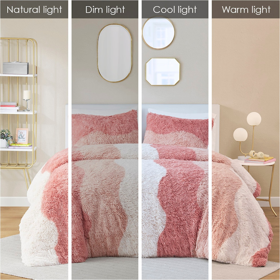 makenna pink king california king bedding set   