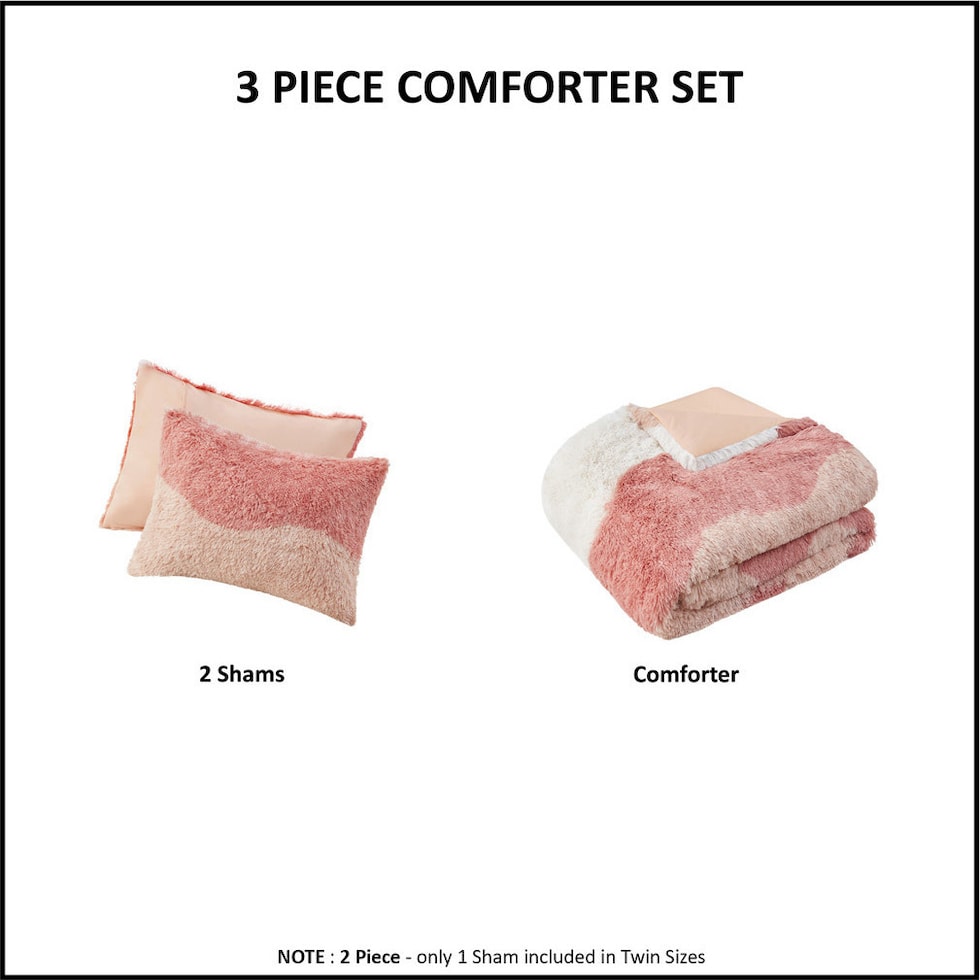 makenna pink king california king bedding set   