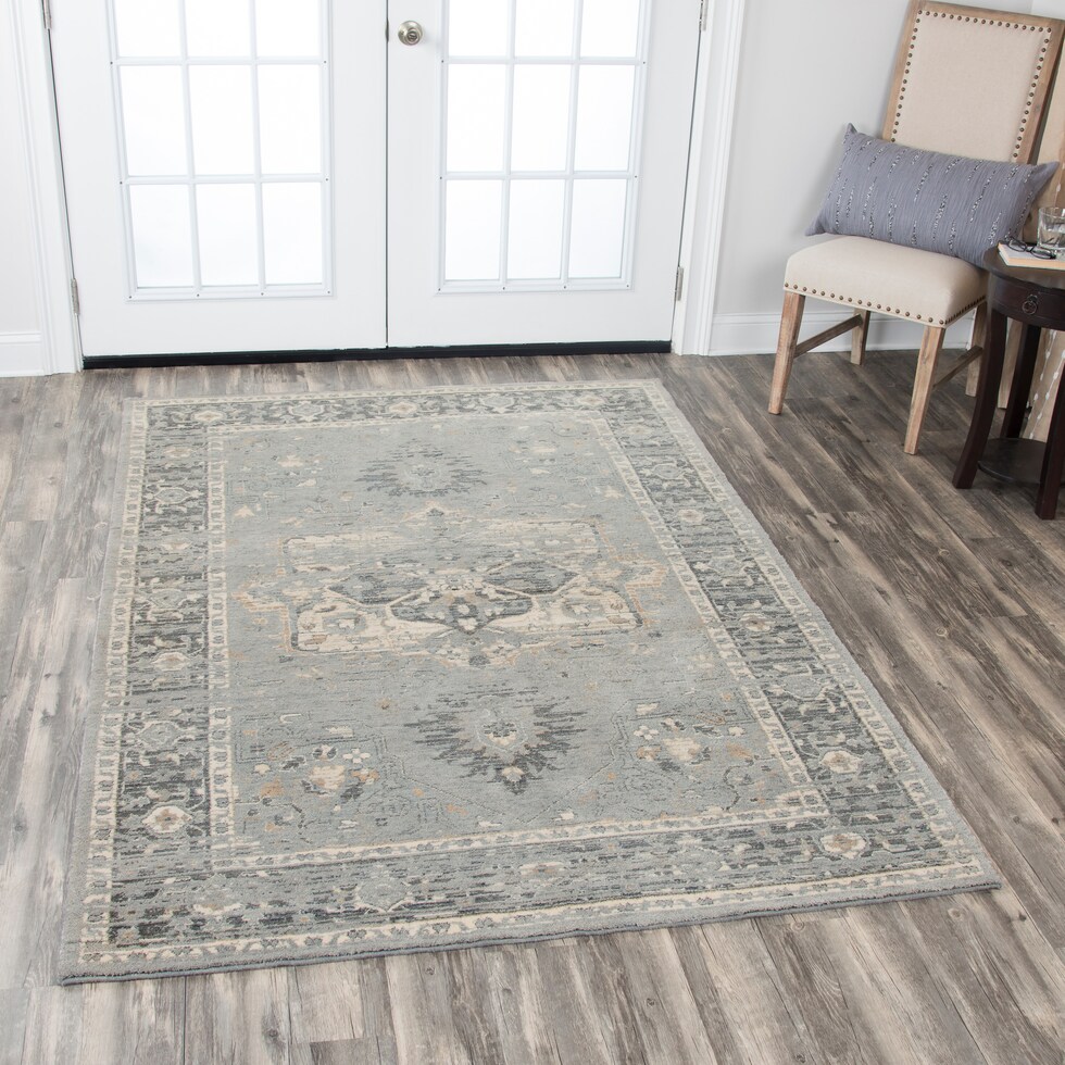 malachi gray area rug  x    
