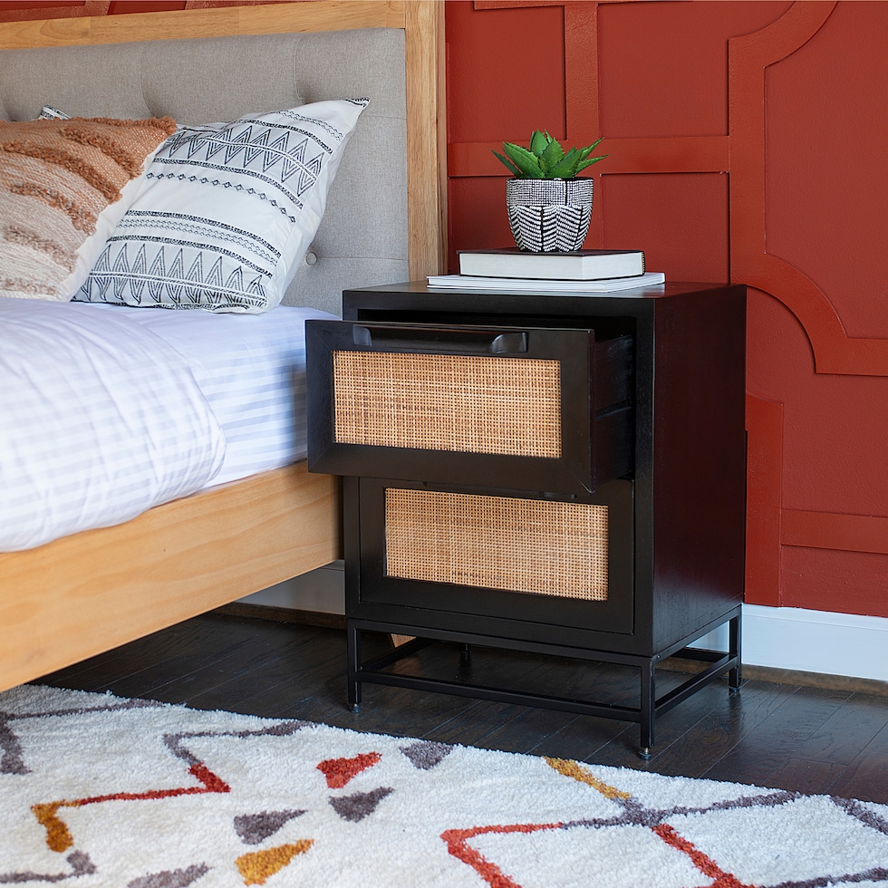 malcolm black nightstand   