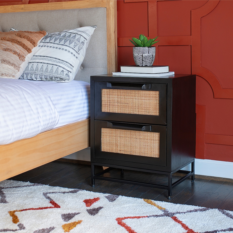 malcolm black nightstand   