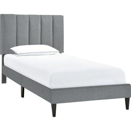 Malia Upholstered Platform Full Bed - Gray