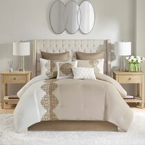 malia light brown california king bedding set   
