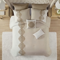 malia light brown california king bedding set   