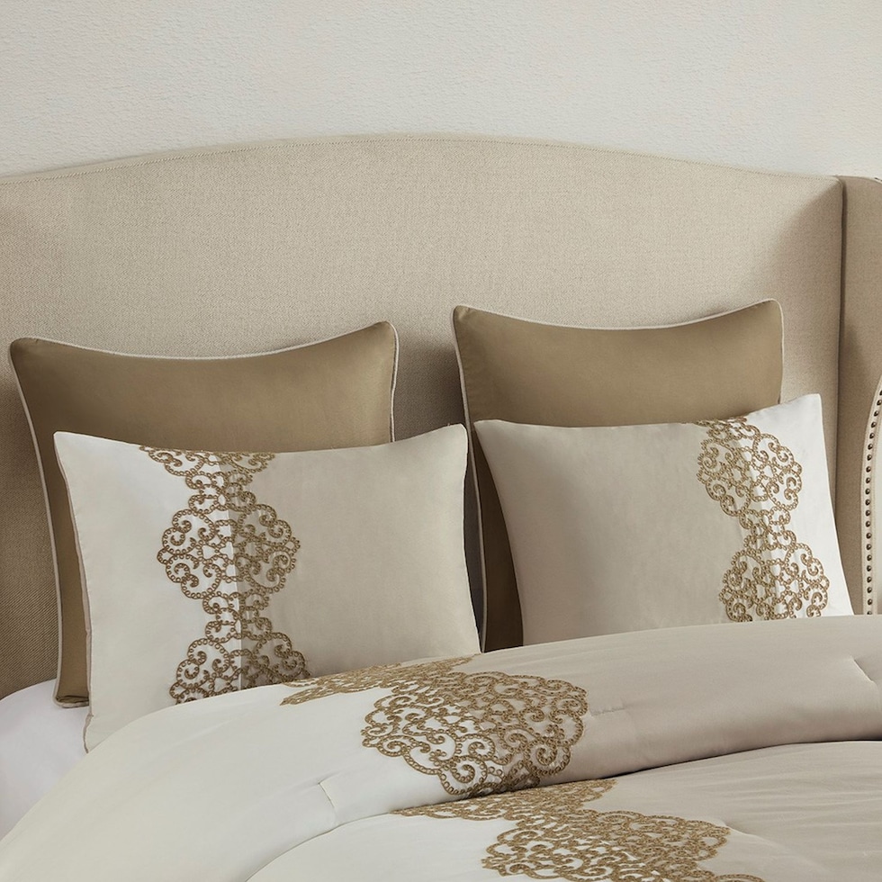 malia light brown california king bedding set   