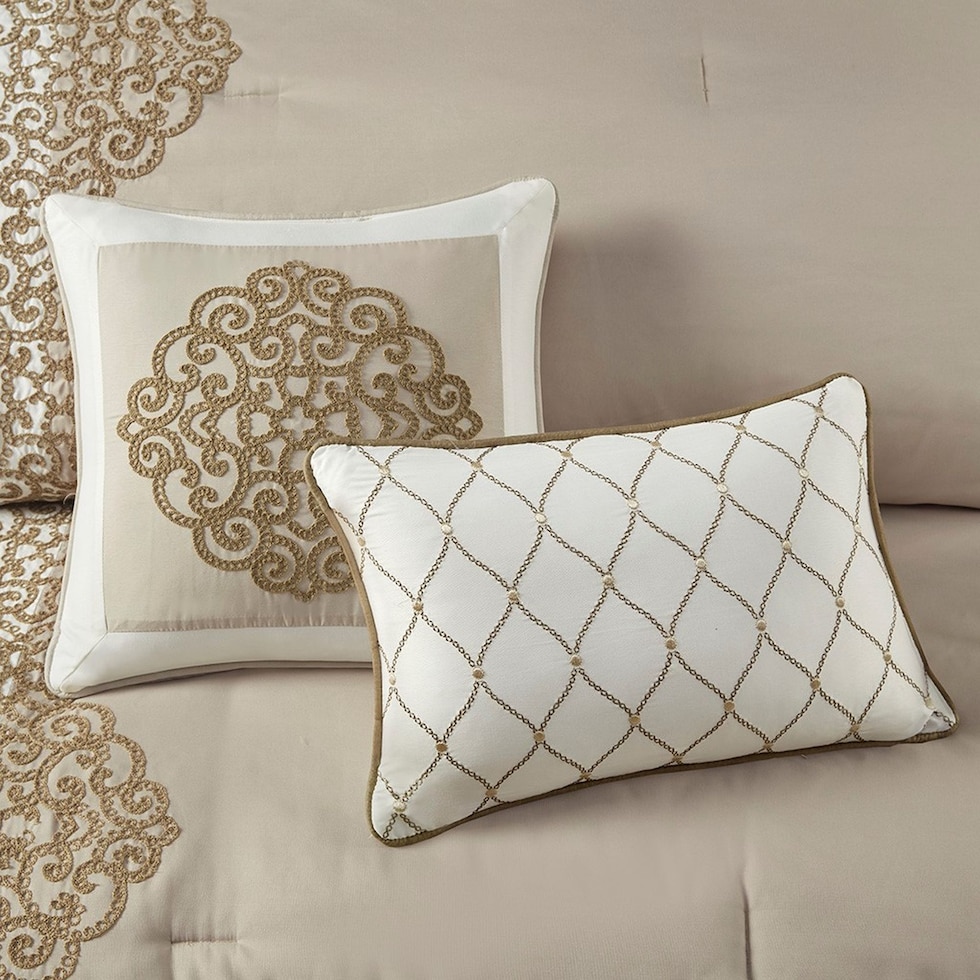 malia light brown california king bedding set   