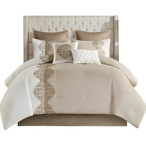 malia light brown california king bedding set   