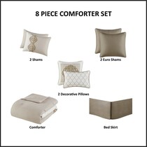 malia light brown california king bedding set   