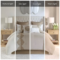 malia light brown california king bedding set   