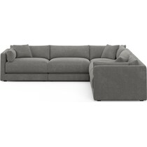 malibu gray sectional   