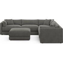 malibu gray sectional   