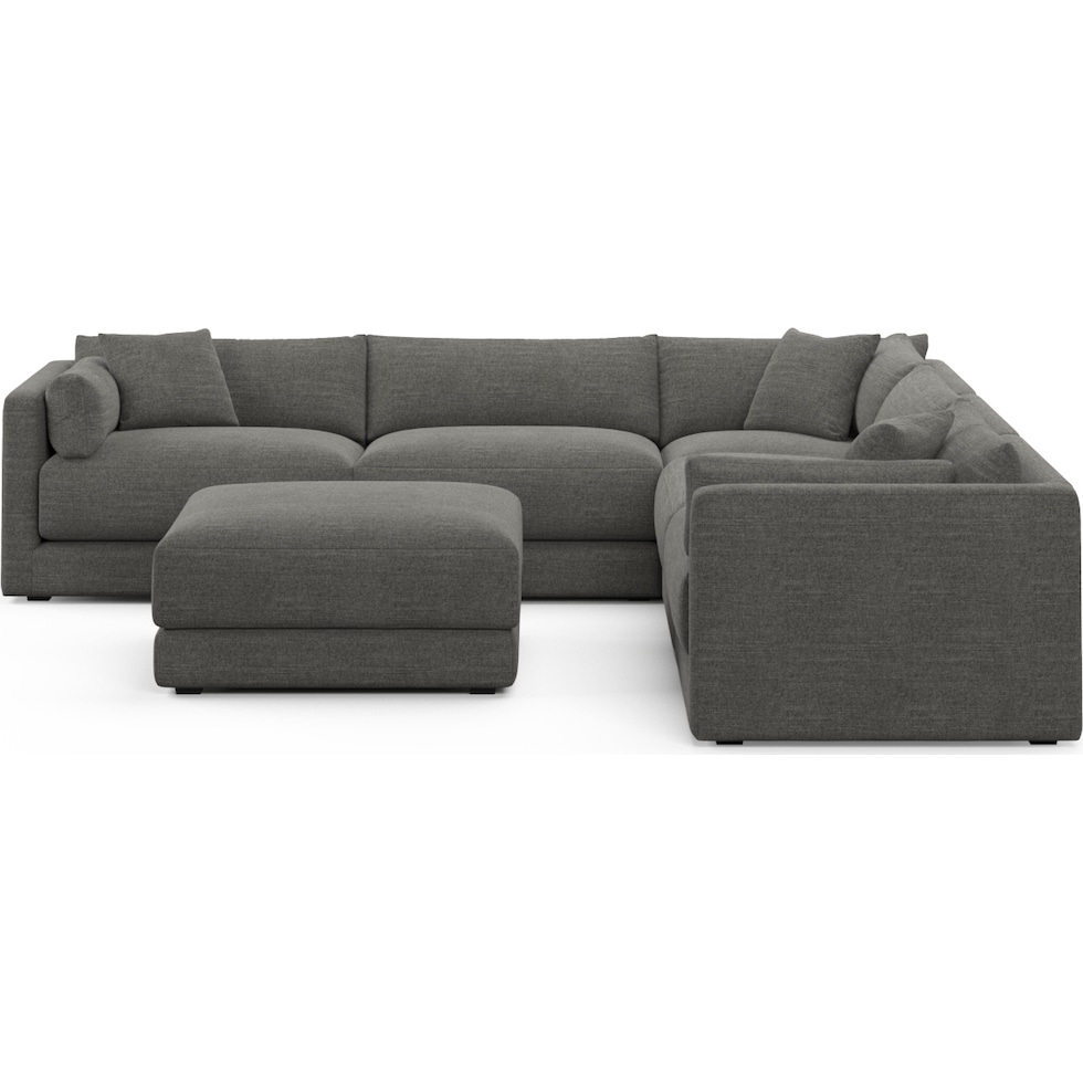 malibu gray sectional   