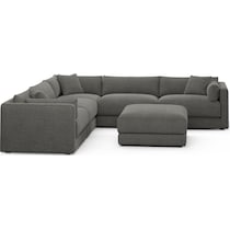 malibu gray sectional   