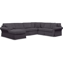 malibu gray sofa and ottoman   