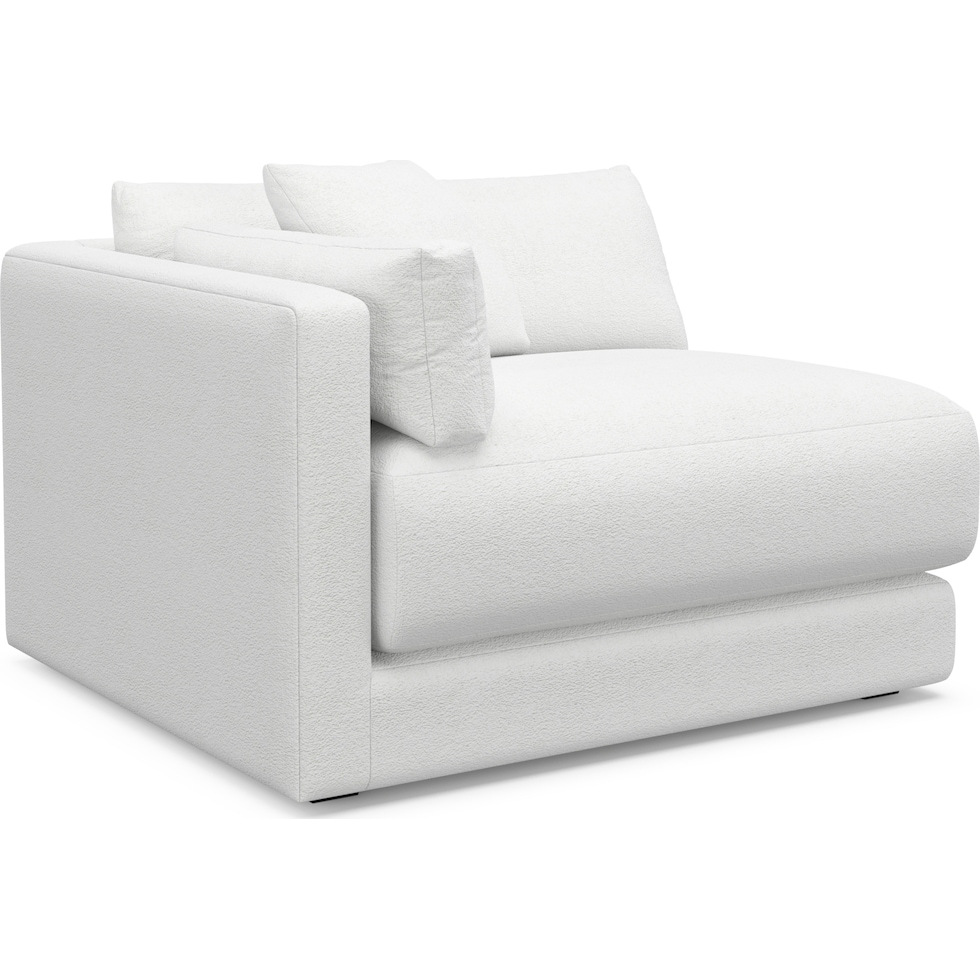 malibu white left arm facing chair   