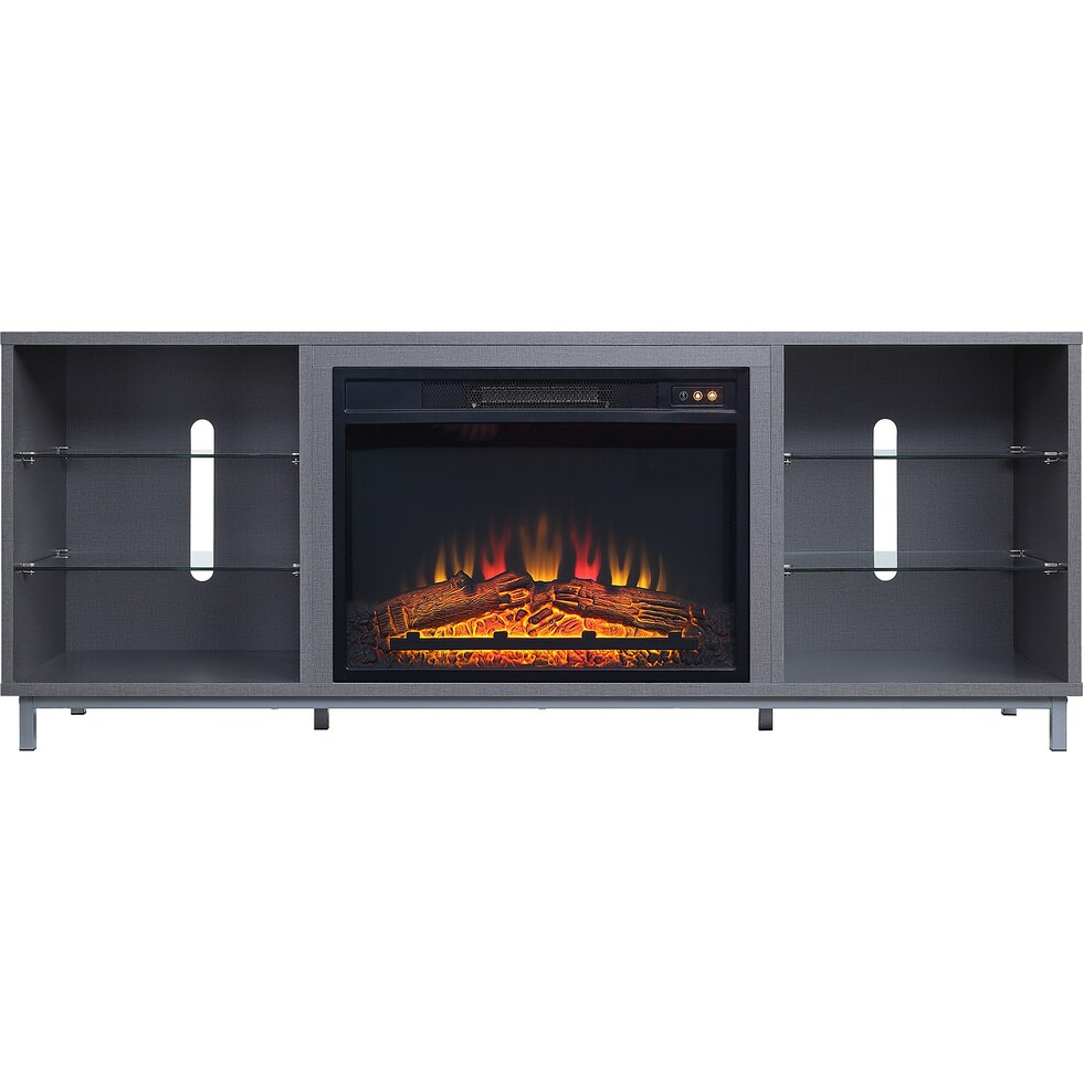 mallorie gray fireplace tv stand   