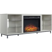 mallorie neutral fireplace tv stand   