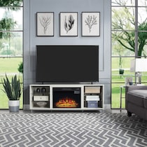 mallorie neutral fireplace tv stand   
