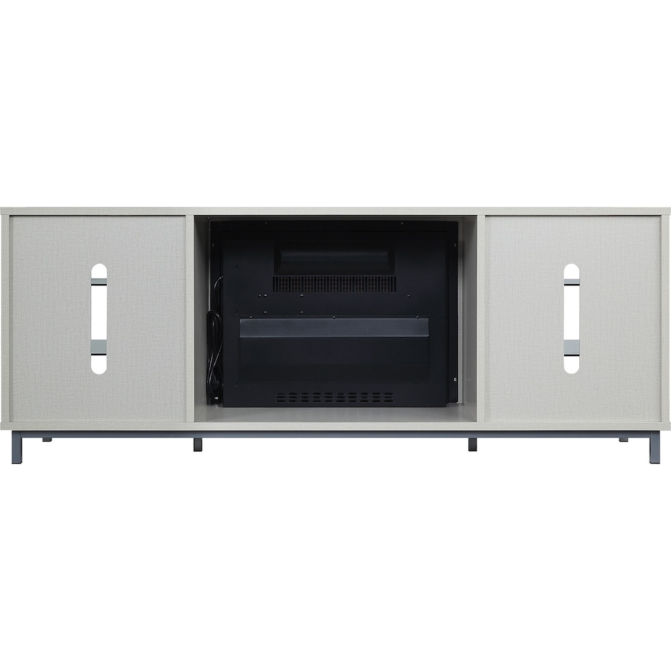 mallorie neutral fireplace tv stand   