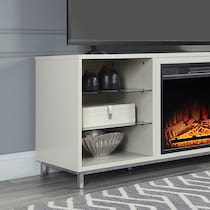 mallorie neutral fireplace tv stand   