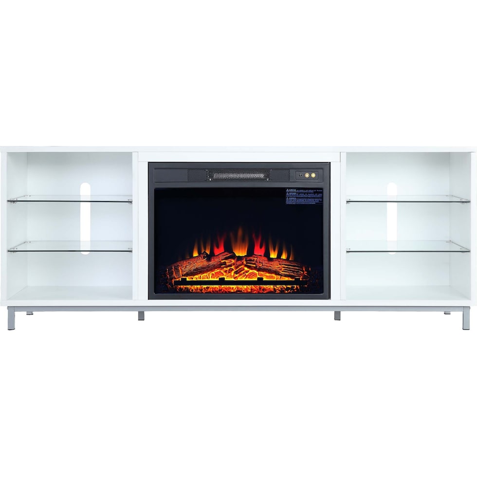 mallorie white fireplace tv stand   