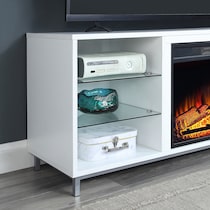 mallorie white fireplace tv stand   