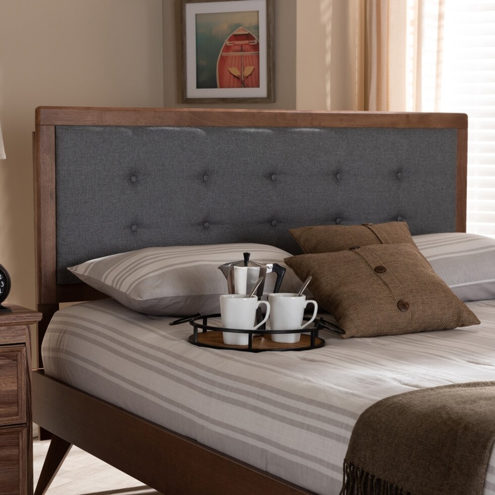 malmo gray king headboard   