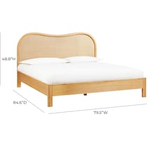 malta light brown king bed   