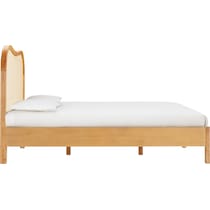 malta light brown queen bed   