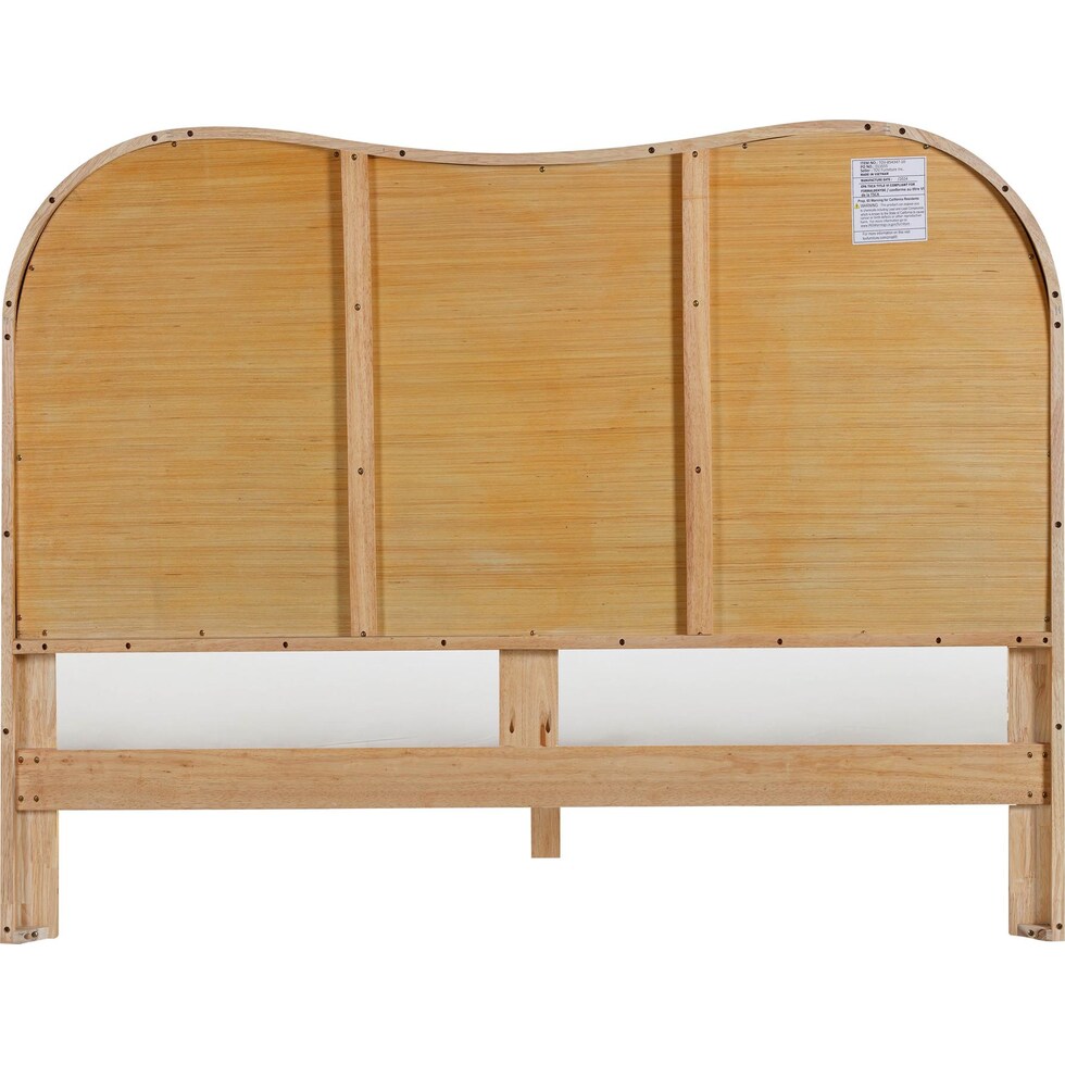 malta light brown queen bed   