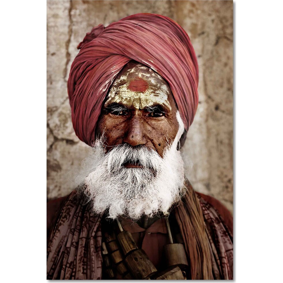 man in red multicolor wall art   