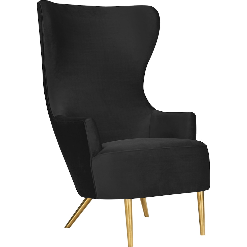 mandy black accent chair   