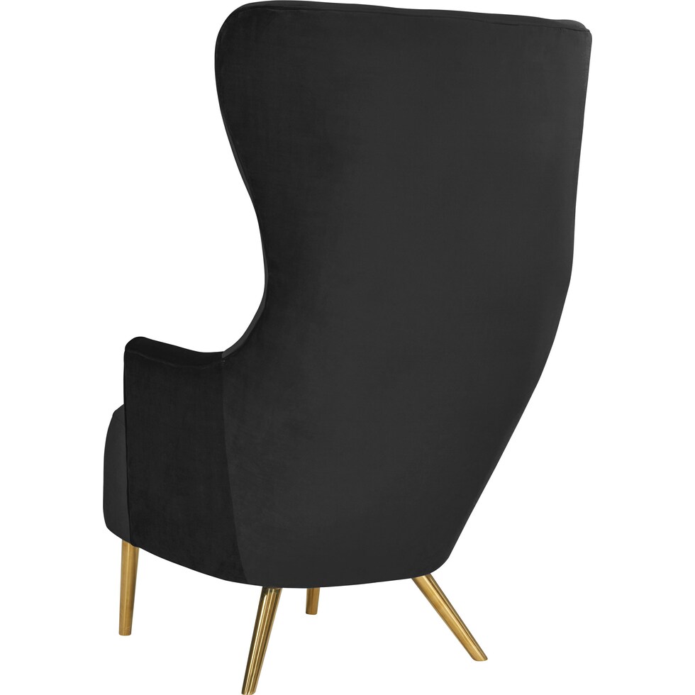 mandy black accent chair   