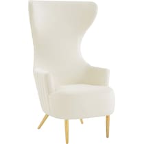 mandy white accent chair   