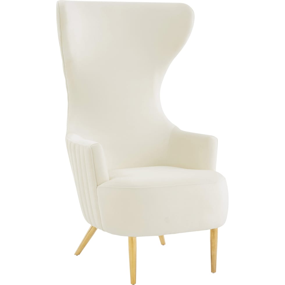 mandy white accent chair   