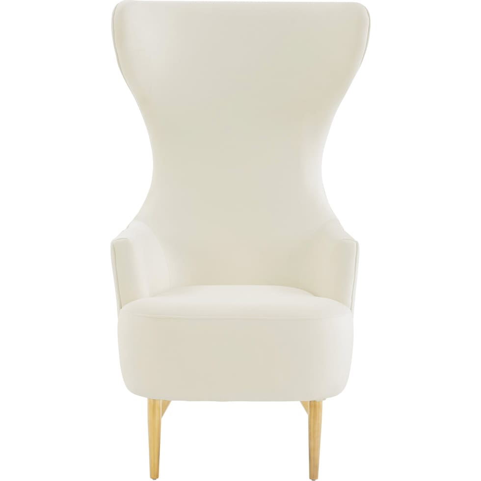 mandy white accent chair   