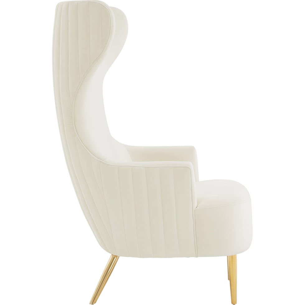 mandy white accent chair   