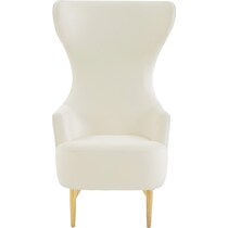 mandy white accent chair   