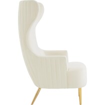 mandy white accent chair   