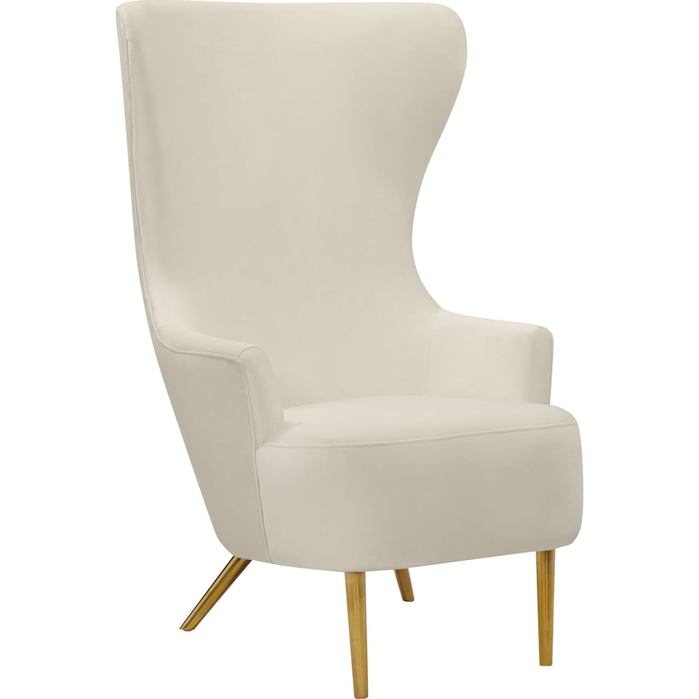 mandy white accent chair   