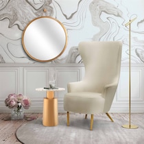 mandy white accent chair   