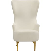 mandy white accent chair   