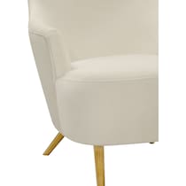 mandy white accent chair   