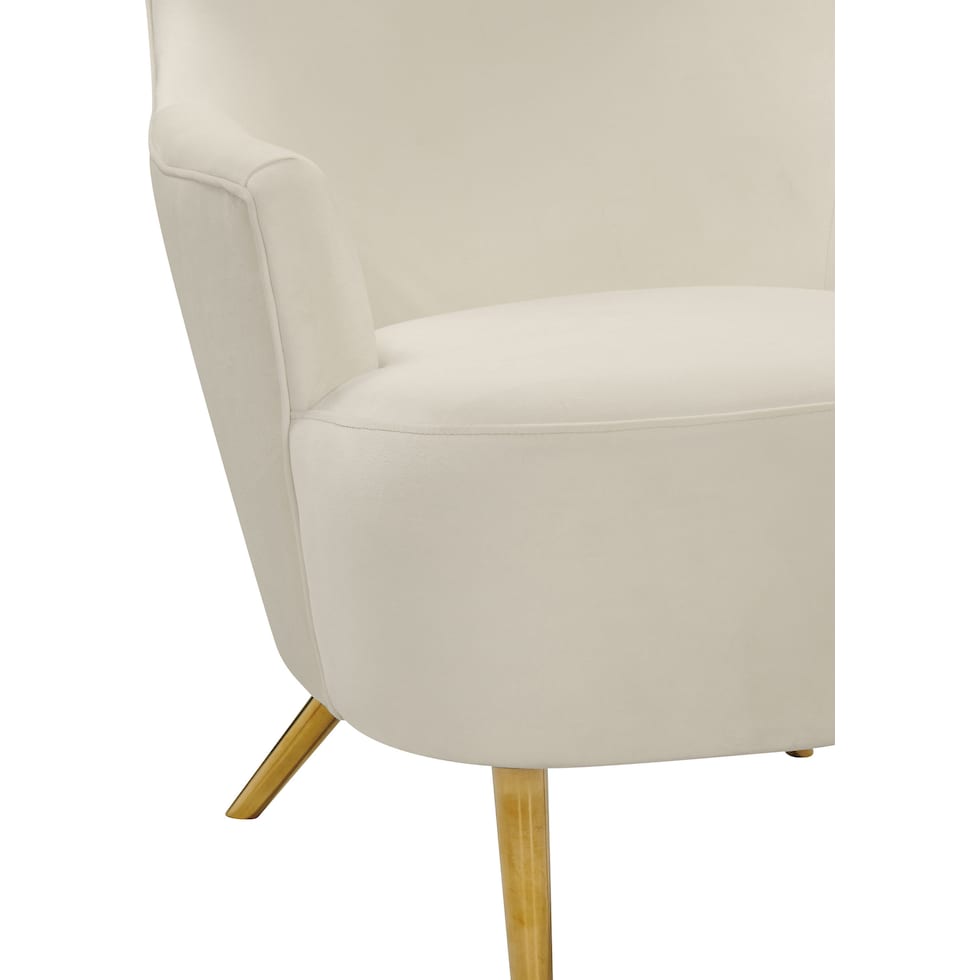 mandy white accent chair   