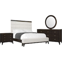 manhattan bedroom dark brown  pc queen bedroom   